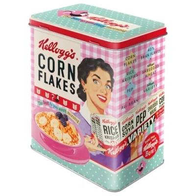 Imagen de Nostalgic Art Caja de Almacenamiento Retro l Kellogg&#039;s Corn Flakes Idea Regalo para Cocina, Lata Grande café, Diseño Vintage, 3