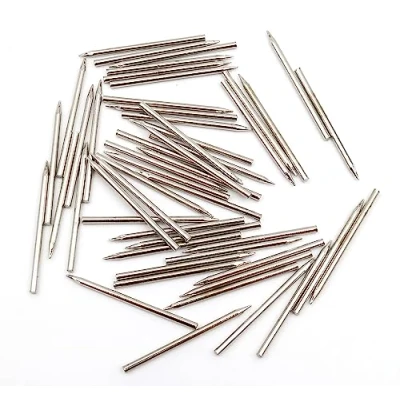 Imagen de Design61 50 clavos de acero 2,0 x 40 mm con punta cortada sin cabeza niquelada
