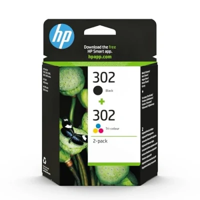 Imagen de Cartucho de tinta HP 302 Combo 2 Pack negro/tricolor, X4D37AE