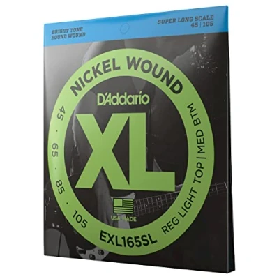 Imagen de D&#039;Addario Cuerdas Bajo Electrico EFX165 FlexSteels, Custom Light, 45 105, Escala superlarga