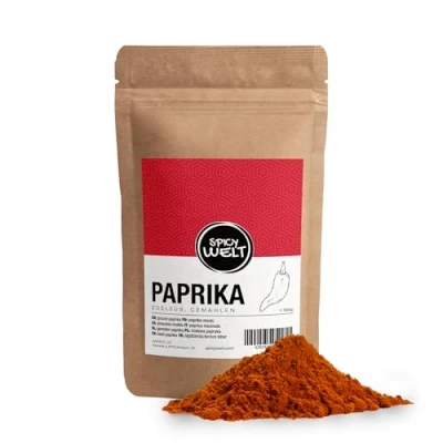 Imagen de Spicy Welt Pimentón Dulce Molido (1kg) Polvo de para Carnes, Guisos, Salsas, Pollo y Verduras Sabor Natural Suave 100% Natural, Sin Aditivos