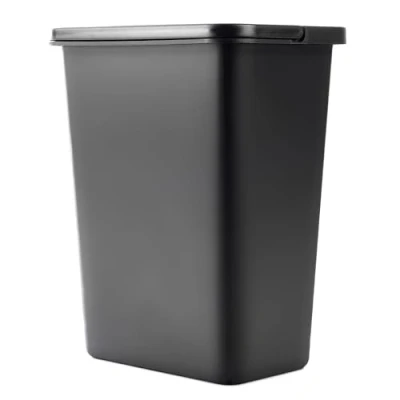 Imagen de KADAX Cubo de basura 10 litros, con asa móvil, clasificador plástico, universal, color negro, l