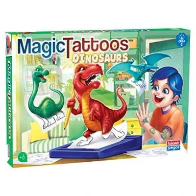 Imagen de Falomir Mágicos Juego de Tatuajes Temporales Dinosaurios (Edad 6), Multicolor (31053)
