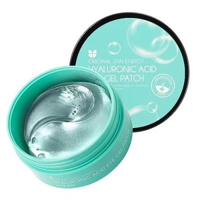 Imagen de Mizon Parches en Gel al Ácido Hialurónico (30 pares) Tratamiento para Ojos Hinchados, Ojeras, Bolsas bajo los Ojos, Cuidado de Arrugas, Hidratante, Mejora la Elasticidad, Hyaluronic Acid Eye Patch