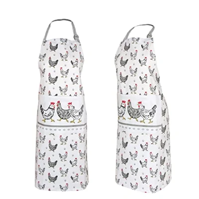 Imagen de SPOTTED DOG GIFT COMPANY Delantal da Cocina Mujer y Hombre con Gallina, Mandil de Cocina, 100% Algodón, Ajustables Bolsillo, Accesorios Regalos Originales para Amantes los Animales