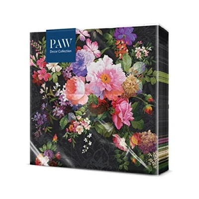 Imagen de PAW Servilletas Papel 3 Capas 33 x cm. 20 piezas. Impreso con tinta al agua Verano, flores, rosas, ramo. Perfecto para fiestas de cumpleaños, barbacoas en el jardín, amigos.