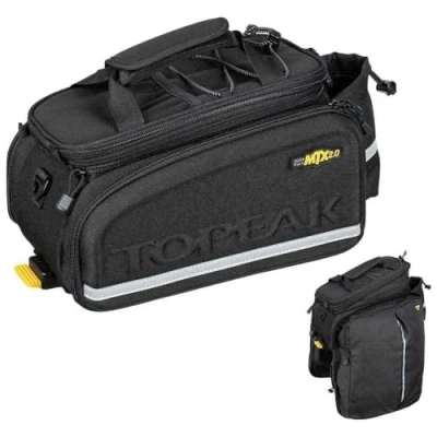 Imagen de Topeak MTX 2.0 TrunkBag DXP Bolsa para Maletero de Bicicleta Resistente al Agua con Lados expandibles, Compatible Todos los estantes QuickTrack 2.0, Color Negro