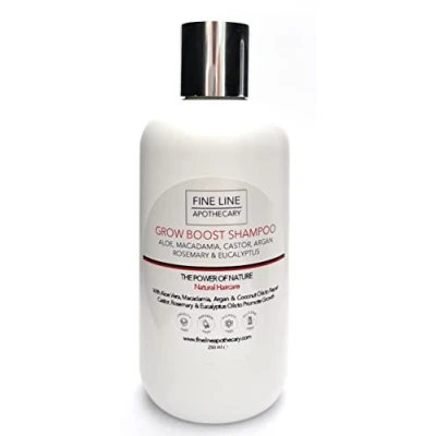 Imagen de 99% Natural CHAMPÚ CRECIMIENTO RICINO, ARGÁN, MACADAMIA, COCO con ROMERO y EUCALIPTO 250 ml de Fine Line Apothecary. Sin Sulfatos,Parabenos. Concentrado. pH 5.5 para Pieles Sensibles Atópicas.