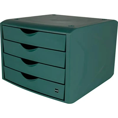 Imagen de helit H6429552 Cajón el camaleón verde, de plástico reciclado Certificado Ángel Azul, 1 unidad