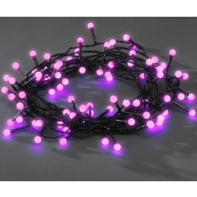 Imagen de Konstsmide 3691 457 Llevado Micro lichterkette Globo se eleva / 80 púrpura Transformador de diodo 24v Fuera por Cable/Negro