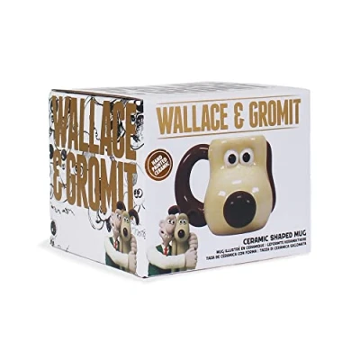 Imagen de Taza Aardman Wallace y Gromit desayuno 3D cerámica 400 ml te café Licencia oficial