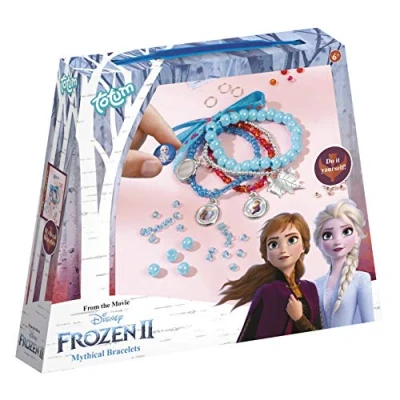 Imagen de Frozen Eiskristallarmbänder Juego místicas Disney CREA Tus propias Pulseras II con Diferentes Colgantes, Cintas de Raso y Hermosas Perlas, Regalo para niñas, Multicolor (TM Essentials 680746)