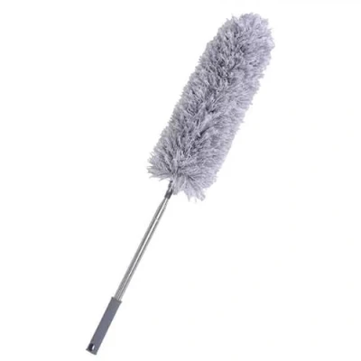 Imagen de Igadgitz home Plumero Atrapapolvo 45cm (96.5&quot;), Telescópico Extensible, Mango Largo, Cabeza Flexible Microfibra Gris