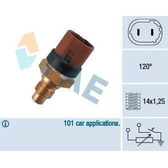 Imagen de EPS 1.830.522 Sensor de Temperatura del Refrigerante Made in Italy OE Equivalent RENAULT: CLIO 1, 19 I Hatchback, MEGANE 1 Classic