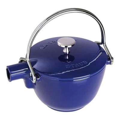 Imagen de Staub Hervidor de té Redondo 16,5 cm Tetera, Hierro Fundido, Azul, 16.5