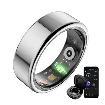 Imagen de Anillo Inteligente Ksix Saturn Talla Xl Actividad Y Salud Monitor Sueño 5 Atm Plateado