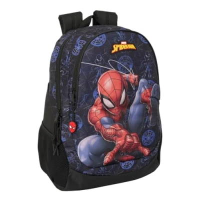 Imagen de Safta SPIDERMAN ATTACK Mochila Escolar Infantil, Ideal para Niños de Diferentes Edades, Cómoda y Versátil, Calidad Resistencia, 32x16x44 cm