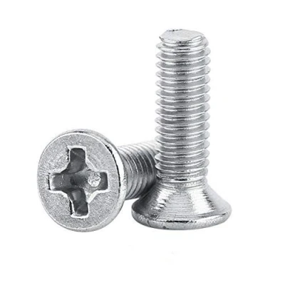 Imagen de 100Pcs M3 Tornillos de Cabeza Torniñlls Plana Cruz Acero Inoxidable SS304 Hilo Completo(M3x10mm)
