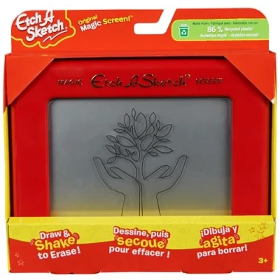 Imagen de Etch A Sketch Original Magic Screen Pizarra MAGNETICA Infantil con 86% de Plástico Reciclado Juegos Creatividad Comprometidos el Medio Ambiente 6066719 Juguetes Niños 3 Años +