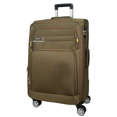 Imagen de MY TRAVEL BAG Maleta de mano, tela, con ruedas, extensible, ruedas gemelas (M/L/XL/XXL o juego 4), caqui, Handgepäck (55cm), Maletín tela