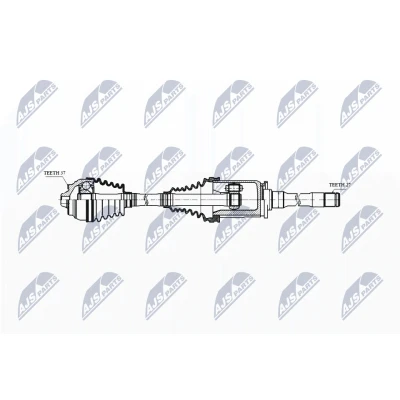 Imagen de NTY NPW BM 030 Árbol de transmisión Eje delantero, derecha, derecha 863 BMW: 5 Touring, Berlina, 6 Gran Coupe norauto, oscaro, mister