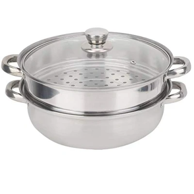 Imagen de Venta loca olla de vapor, 2 capas baño agua sopa vapor acero inoxidable 27cm