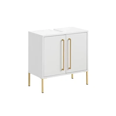 Imagen de Schildmeyer Gloria 146545 Mueble para Lavabo, Materiales a Base de Madera, Color Verde Menta y Dorado, 61,2 x 57,1 30,1 cm