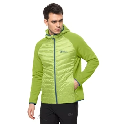 Imagen de Jack Wolfskin Routeburn Pro Hybrid M, Chaqueta de Forro Polar Hombre, Verde (Fresco), 3XL
