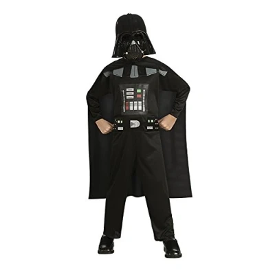 Imagen de Star Wars Rubies Disfraz Darth Vader opp Barato para niño o niña, Jumpsuit impreso color negro, capa adjunta y máscara, Oficial halloween, navidad, carnaval cumpleaños