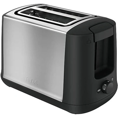 Imagen de Tefal TT340830 2slice(s) 850W Negro, Acero inoxidable Tostador (2 rebanada(s), inoxidable, Botones, Giratorio, 850 W)