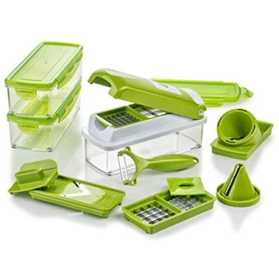 Imagen de Genius Cortador de Verduras y Frutas, plástico, Verde Kiwi, 22.2 x 10 8.1999999999999993 cm