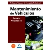 Imagen de Cuerpo de profesores técnicos formación profesional. Mantenimiento vehículos. Temario. Volumen iv