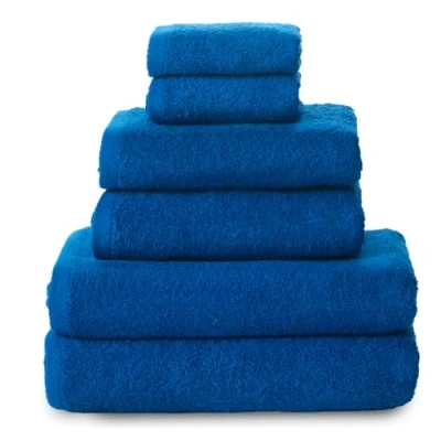 Imagen de Top Towel Plus Toallas de baño Grandes 2 Cara o Bidet + Mano Lavabo Ducha Algodon 100% Azulina