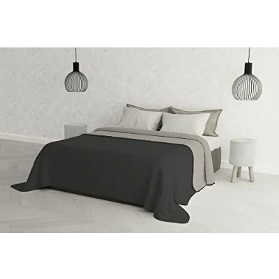 Imagen de Elegant Cama Italiano Lino Verano Colcha Gris duplicar 260 x 270 cm