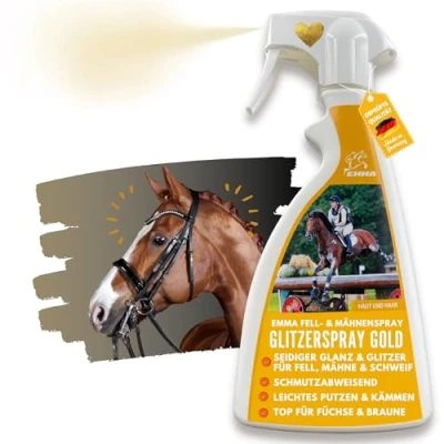 Imagen de EMMA Spray de Purpurina para Caballos I Crin Brillo Cola el Cuidado del Pelaje 500ml