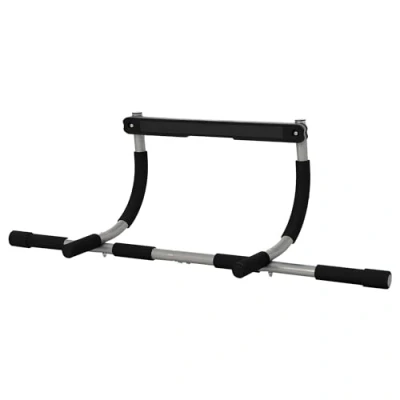 Imagen de HOMCOM Barra de Dominadas en Techo para hacer Tracción Ejercicio Entrenamiento Casa Hogar Carga 110 kg 92x40x17 cm Negro