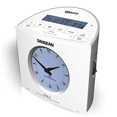 Imagen de Sangean RCR9W RCR 9 Radio Reloj Digital FM/Am con Alarma, Blanco
