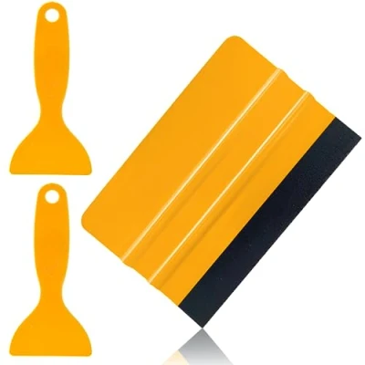Imagen de Espatula Vinilo, Espátula Vinilo con Gamuza Suave del Fieltro, para Plástico Fieltro Raspador, Professional Scratch Libre Enjugador, 2 Plástica
