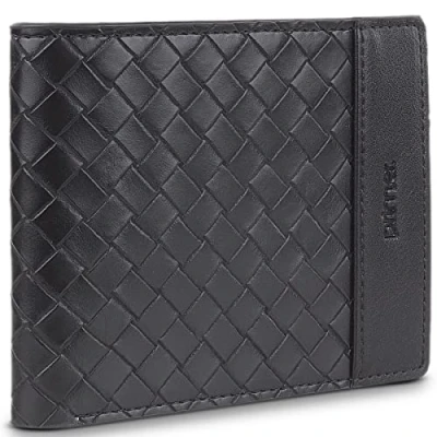 Imagen de PRIMER Carteras para Hombre Joven Cartera Pequeña Billeteras Tarjetero Billetera protección RFID, Negro
