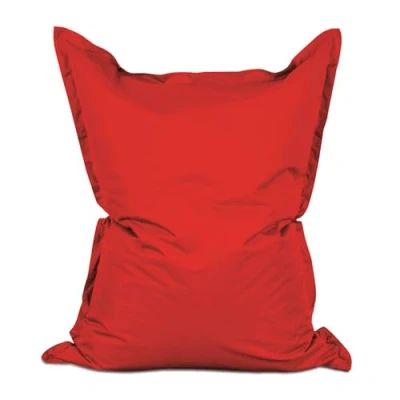 Imagen de Lumaland Puff Pera Gigante Bean Bag XXL para Interior &amp; Exterior con Funda Lavable 140cm x 180cm Bolsa de Frijoles rellenable Incl. 380 litros Perlas EPS [Rojo]