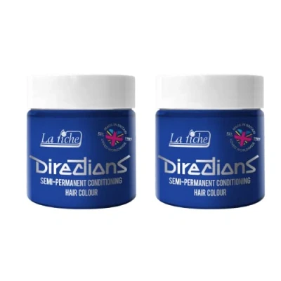 Imagen de 2 x La Riche Directions Semi Permanent Hair Color Bote de 100 ml (Atlantic Blue)