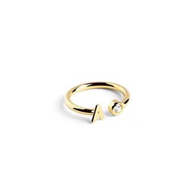 Imagen de Singularu Personalizado Letter Anillo, Mujer, Talla: One Size, Letra a oro