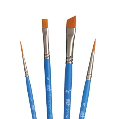 Imagen de PRINCETON ARTIST BRUSH CO. SelectArtiste, Pinceles para multi técnica de bellas artes, Sintético, Combinados, Mango Corto, Bolsa plásico, 4 unidades