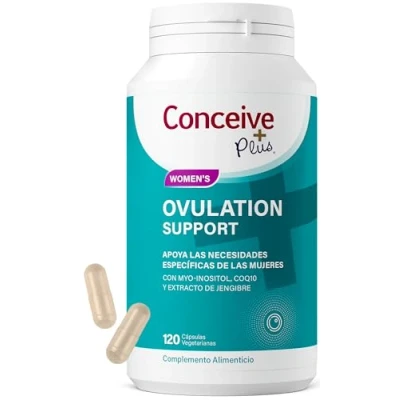 Imagen de Conceive Plus Ovulación Suplemento para la Fertilidad en el SOP, Mio Inositol, Jengibre, CoQ10, Equilibrio Hormonal Mujeres 120 Cápsulas