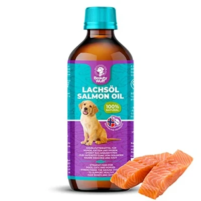 Imagen de Beauty WUFF Aceite de Salmon Perros Pescado Rico en Omega 3 para Animales compañía como Gatos y Caballos 100% Natural 500 ml