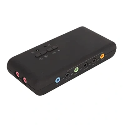 Imagen de Zunate Tarjeta de Sonido Externa USB 7.1, DAC y Amp, Entrada Micrófono Dual 3,5 Mm, óptica, Salida para Altavoces Computadora