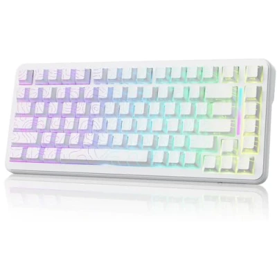 Imagen de ATTACK SHARK X82PRO HE Teclado Inalámbrico para Juegos 75% con Gatillo Rápido, Interruptor Magnético de Efecto Hall Accionamiento Ajustable 0,01mm RT, 8KHz, Hot Swap, RGB, PC Gamer(Blanco)