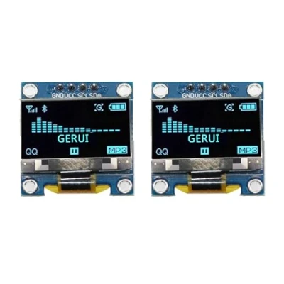 Imagen de 2 piezas 1.3 pulgadas IIC I2C serie 128x64 SSH1106 Módulo LCD de pantalla OLED para Arduino AVR PIC STM32 fuente azul