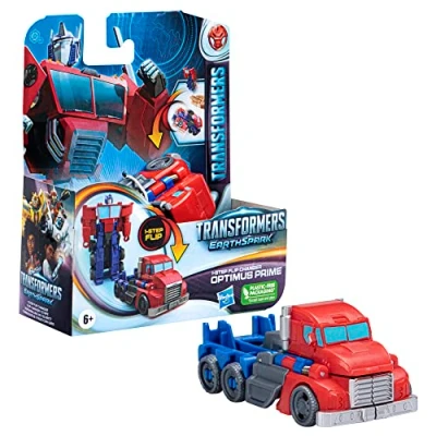 Imagen de Transformers Figuras EarthSpark Figura de Optimus Prime 10 cm Cambiador 1 Paso con Giro Robot para niños y niñas a Partir 6 años