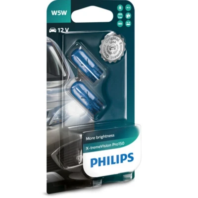 Imagen de PHILIPS 12961XVPB2 Bombillas 12 5 W5W, Lámpara de cristal RENAULT: ESPACE 4, TRAFIC 2 Bus, LAGUNA 3, AUDI: A3 Hatchback, A4 B7 Avant norauto, oscaro,